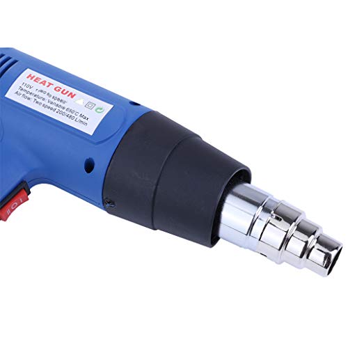 NXKang Heat Gun Hot Air Gun Dual Temperature + 4 Nozzles Power Tool 2000W Heater Gun - Package Includes: 1 x Hot Air Gun, 4 x Stainless Steel Ball Point Heads, 1 x User Manual - Thumbnail 4