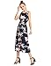 MakeMeChic Women's Sleeveless Casual Swing Beach Summer Long Tank Dress Navy-Floral L