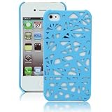 Light Blue Interwove Line Birds Nest Style Slim Snap on Hard Cover Case for iPhone 4 4S