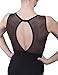 Dance Favourite Black Mesh Back and Droplet Keyhole Cutout Leotard