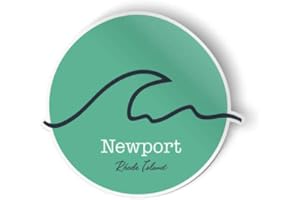 Squiddy Newport Rhode Island Wave - Vinyl Sticker Decal for Phone, Laptop, Water Bottle (2.5" high)
