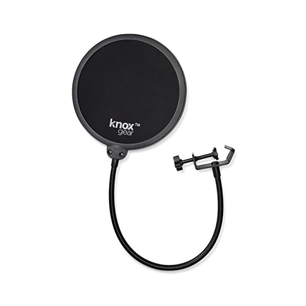BLUE Yeti Red USB Mikrofon Bundle mit Knox Studio Ständer, Studio Kopfhörer und Popfilter (4 Stück) – Bild 5