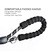 Toozey 5 FT Dog Leash, Rope Leash with Comfortable Padded Handle and Reflective Threads, Heavy Duty Braided Leash for Medium Large Dogs, Black