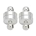 Linsoir Beads 10 Sets Small Strong Magnetic Barrel Clasps Magnetic Fasteners Perfect for Arthritis Person 6mmX11mm Silver Finish