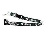Michigan State Spartans Green Clip Lanyard Keychain Id Ticket - Green