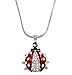 DianaL Boutique Silvertone Adorable Little Ladybug Charm Pendant Necklace 18