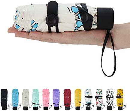 Fidus Ultra light Mini Compact Travel Umbrella – Windproof Portable Parasol Sun & Rain Outdoor Golf Umbrella With 95% UV Protection for Women Men Kids-petal