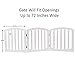 Arf pets Free Standing Wood Dog Gate, Step Over Pet Fence, 3 Panel 360° configurable,24
