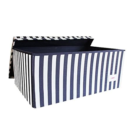 Minene Dick Unterbett Aufbewahrungsbox, 60 x 40 x 25 cm, groß, Marineblau