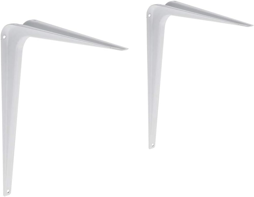 Basics Shelf Bracket - 8" x 10", White, 10-Pack - - 