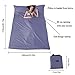Sleeping Bag Liner,Travel and Camping Sheet Sleep Bag Sack Lightweight Warm Roomy for Double 2 Person Camping,Travel, Youth Hostels, Picnic 63 x 82.7inch