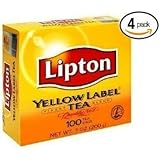 Lipton Yellow Label Tea Bags 100ct (Pack of 4)