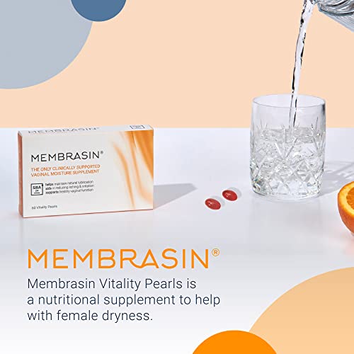 Membrasin Vitality Pearls, Feminine Moisturizer Oral Supplement for