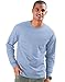 Hanes Men's Tagless Long Sleeve T-Shirt with a Pocket - Large - Light Blue