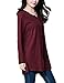 Women Shirts and Blouses,Messic Women's on Sale Tunic Length Tops for Leggings V Neck Cuffed Sleeve Loose Fit Summer Casual Petite Tunic Top (Wine,XX-Large)