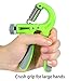 Hand Grip Strength Trainer Kit with 2 Hand Therapy Ball - Adjustable Resistance 22 to 88 Lbs - Non-Slip Gripper - Strengthening Exercises - Relieve Stress and Anxiety (Green Color)