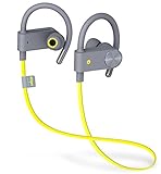 Miger Wireless Headphones Bluetooth Earbuds,IPX7 Waterproof ,SweatProof, Secure Fit ,Noise Cancelling Earphone with Microphone for Gym, Sports and Running (Green)