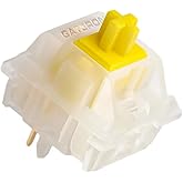 Gateron Milky Yellow Pro V2 Linear Switches,90PCS | Pre-lubed,5-Pin,50gf,For All MX Mechanical Keyboard Game Keyboard