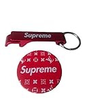 OCTECH - Supreme Logo Keychain & Matching Mobile Phone Grip/Mount (RED)