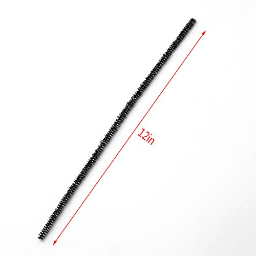 WIWAPLEX 200pcs 12" X 6mm Glitter Tinsel Creative Arts Chenille Stems Sparkle Pipe Cleaners for DIY Craft Projects (Black) - Thumbnail 5
