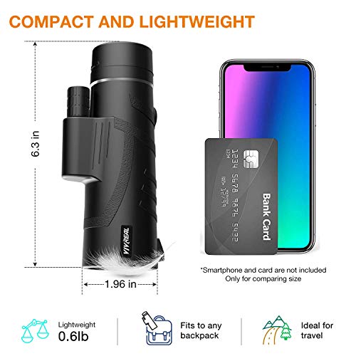 Monocular Telescope - 12X50 High Power 【HD Monocular for Bird Watching】 with Tripod IPX7 Waterproof Monocular Made by Hyper FMC BAK4 Prism & Eco-Friendly Materials