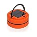 Ivation Solar LED Camping Lantern Collapsible & Rainproof, USB Flashlight torch Mini Lamp with hanging handle, 2 Lighting levels, Emergency Cell Phone charger, Recharges with Solar power or via USB, Never need to change batteries, Easy to store