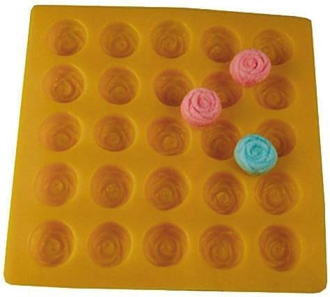 ROSE YELLOW RUBBER CHOCOLATE CANDY MOLD