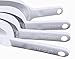 Set of 4 - Measuring Scoops, On Ring, 1/4 Cup to 1 Cup, White Plastic, KU-100.