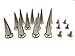 Innetoc Metal Spike Studs and Spikes Punk Studs for Leathercraft Rivet Bullet Leather Clothing Punk DIY Leather Crafts 40 PCS (25MM, Silvery)