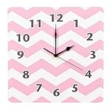 Trend Lab Chevron Wall Clock, Pink Sky