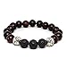 Essential Oil Bracelet: Diffuser Bracelet with Lava Stone, Mahogany Wood Beads & Silver Butterly Beads for Aromatherapy