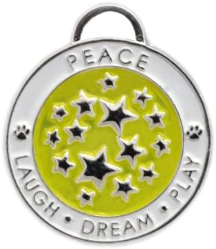Luxepets Pet Collar Charm, Star, Lime