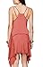R.Vivimos Women Spaghetti Straps Asymmetrical Hem Sexy Short Sun Dress Medium Red