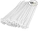 Fixson Multi-Purpose Self-Locking Cable Ties Nylon Zip Wire Tie-Wraps (100 Piece) 8-Inch Cable-Tie Color Natural (45-LB Strength)