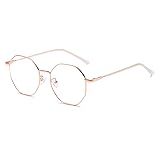 WHHJM Polygon Blue Light Blocking Glasses for Women