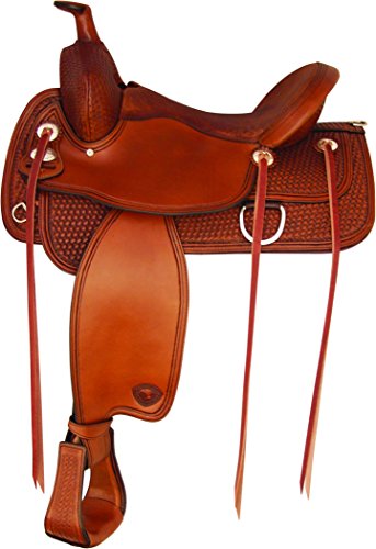 Tex Tan Benton Flex Western Trail Saddle 17In Peca