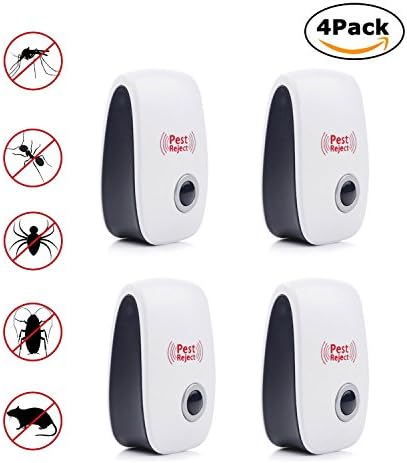 Ultrasonic Pest Repeller – MIRX 4 Pack Electronic Pest Control Plug in Pest Repellent to Repel Insects, Mice, Spider, Ant, Roaches, Mosquitoes, Bugs, Flies, Fleas, Non-toxic Eco-Friendly