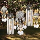 LOMOHOO Dream Catcher Set of 5 Boho Macrame Wall Hangings - Moon & Sun view 5
