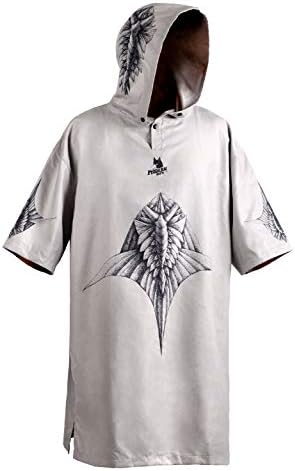 Modern More Surf Poncho Changing Towel Robe Hood Artist Design Pattern Diver Surfer Swimmer One Size Fit All 110×80cm