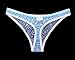 Haian PVC G-String Lace Panties Ladies Briefs Color Transparent Blue (X-Large)