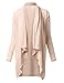 J.TOMSON Women's Long Sleeve Open Front Draped Cardigan with High Low Hem