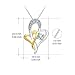 925 Sterling Silver Mother Daughter Necklace with Swarovski Crystals Birthday Gifts for Mom (Mother Love)