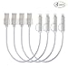 Outtek 4Pack 2in1 1FT Tangle Free Lightning and Micro USB Nylon Braided Charging/Sync Cables for iPhone 6s,6s Plus,6,6 Plus,iPad/iPod and Samsung, HTC, Nexus, Nokia, Sony etc (Silver)