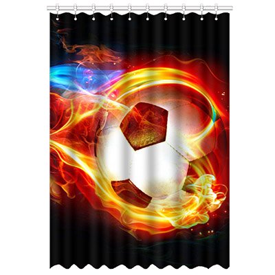 Custom Soccer Fussball Fenstervorhang Vorhange Polyester Curtain 52