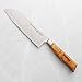 Messermeister Oliva Elite 7” Kullenschliff Santoku Knife - Japanese Chef’s Knife - German Steel Alloy Blade & Mediterranean Wood Handle - Rust Resistant & Easy to Maintain