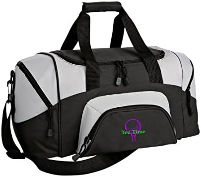 Golf Personalized - Colorblock Sport Large Duffle Bag (Black/Grey)