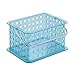 iDesign Storage Organizer Basket, for Bathroom, Health and Beauty Products - Small, Aqua