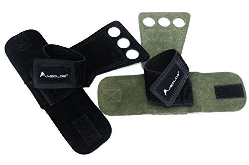 Leather Hand Grips-Perfect for Gymnastics,Pull up,Weight Lifting,Kettlebells and CrossFit Training,Palm protector