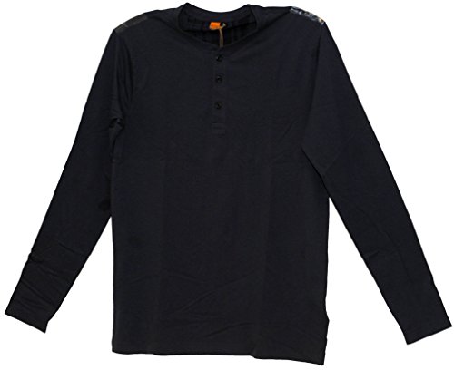 Sleeve Henley Shirt (Medium, Navy 
