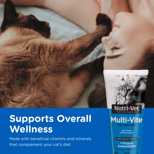 NutriVet MultiVite Multivitamin Paw Gel for Cats Daily Vitamin and